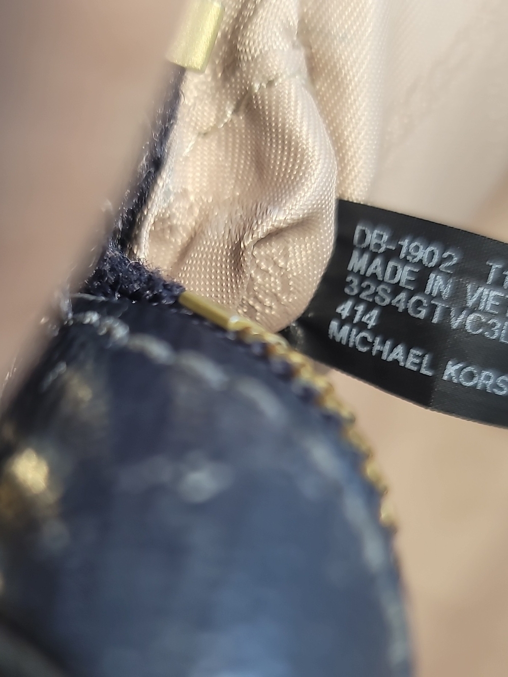 Michael Kors Navy Crossbody Bag - Picture 6 of 7